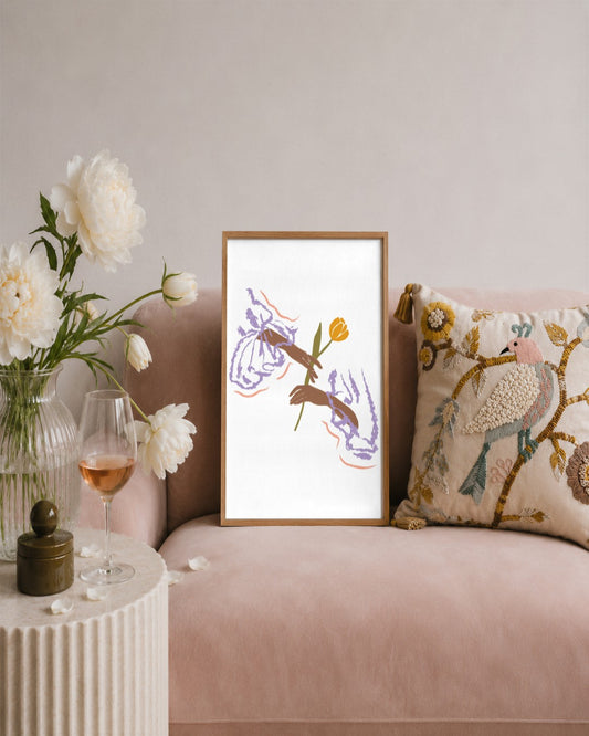 SENT Studio - Blooming Flowers Poster No. 44 - framed print in a styled room