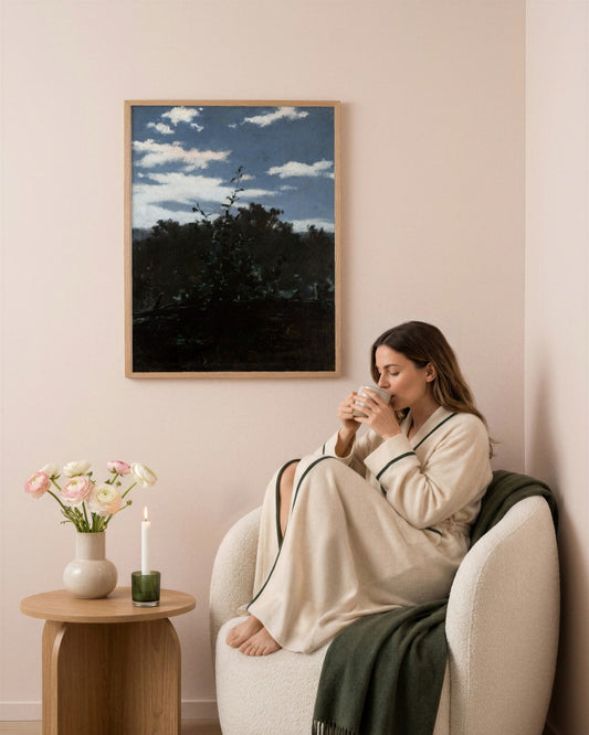 Witold Pruszkowski - Sky over the Thicket - framed print in a styled room
