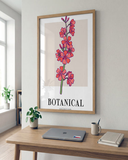 SENT Studio - Flower Poster No. 16 - framed print in a styled room