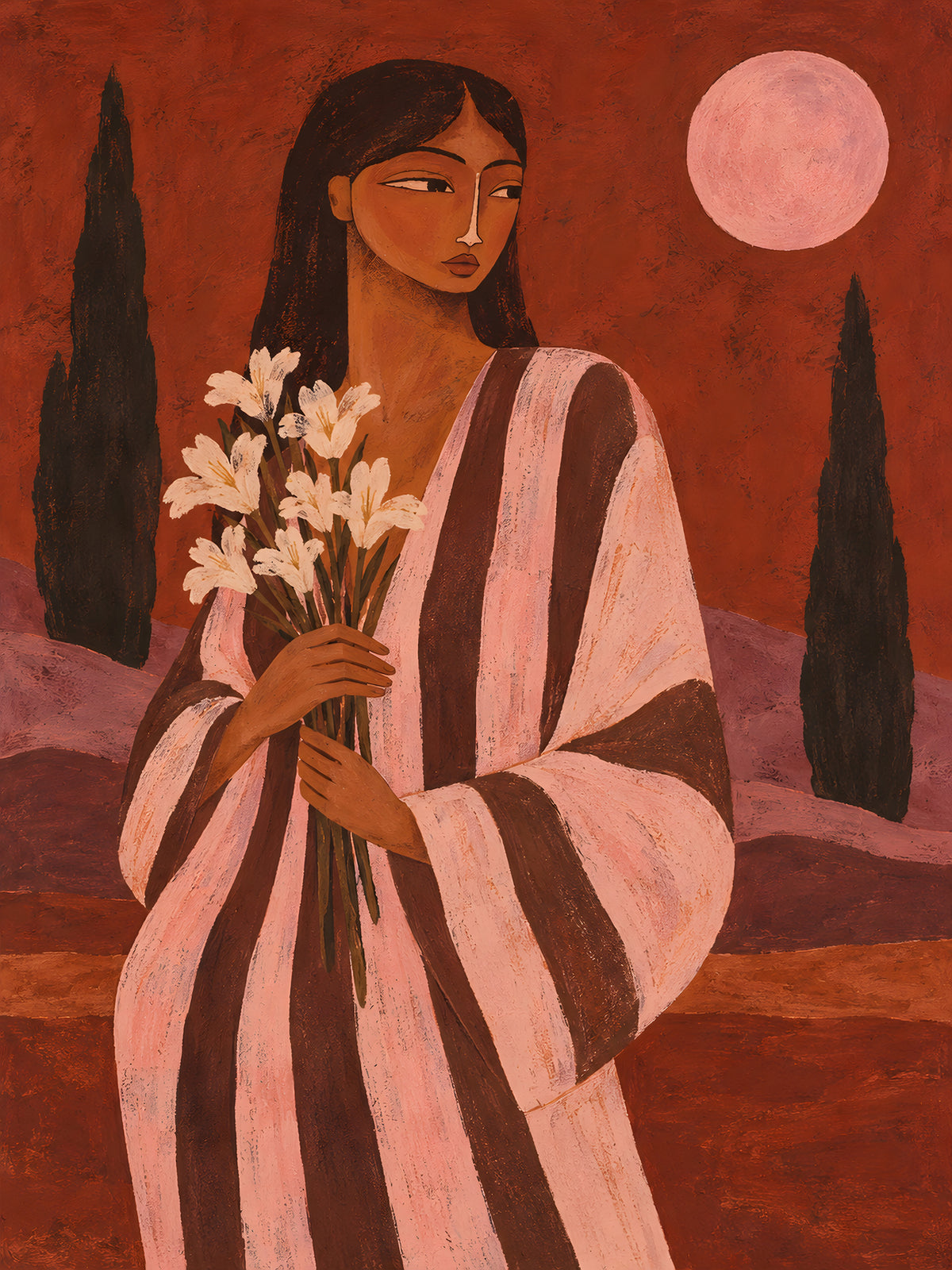 Alice Fray - Moonlit Bouquet - original artwork