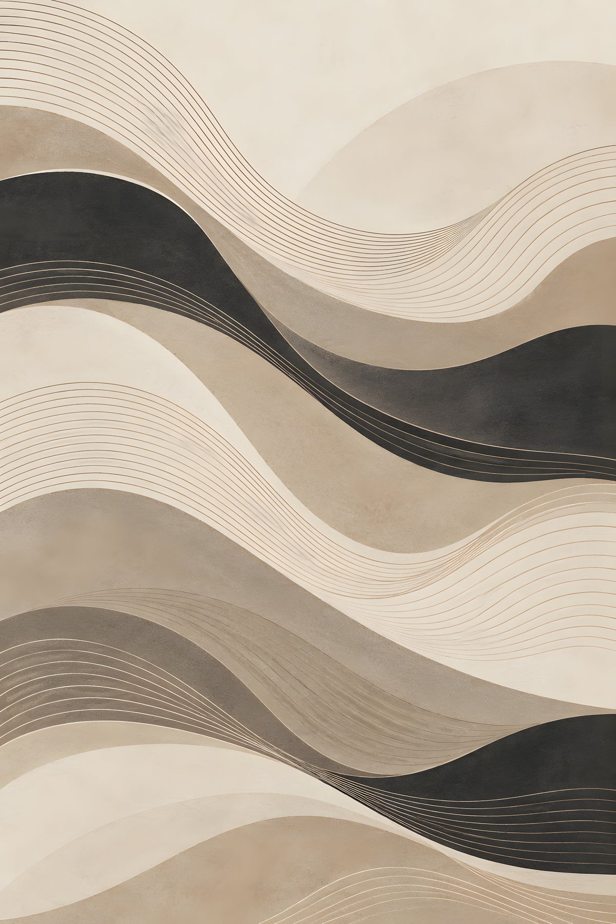Hugo Morgan - Layered Sand Dune Waves - original artwork