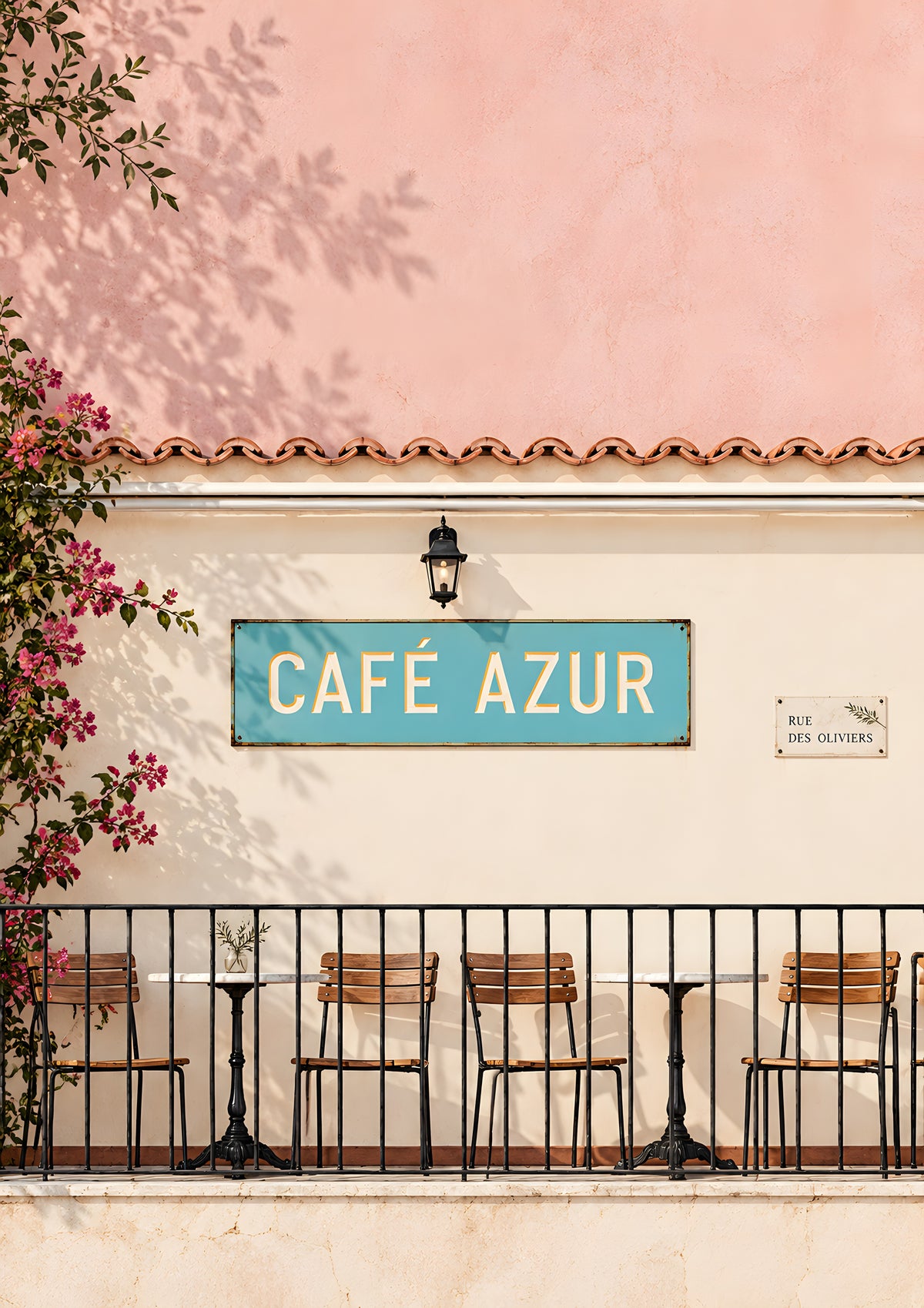 John Smart - Cafe Azur - original artwork