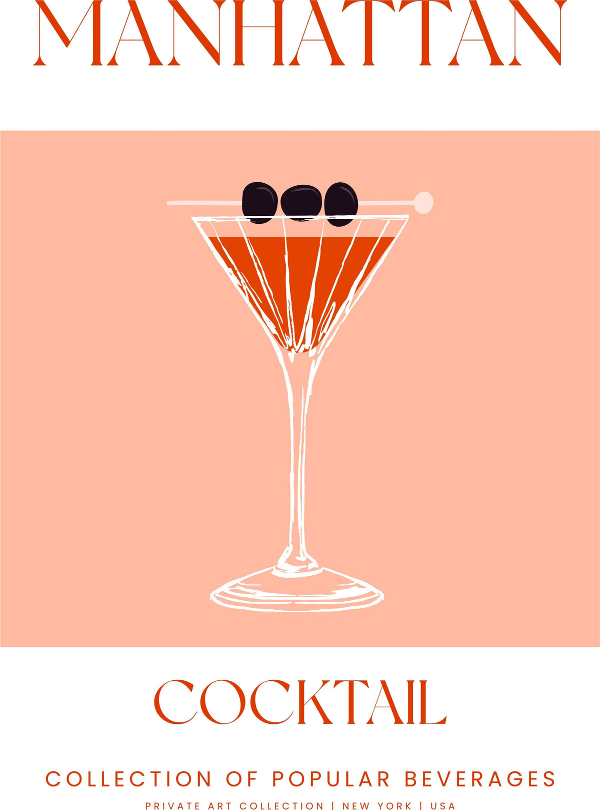 SENT Studio - Cocktail Poster No. 11 - original artwork