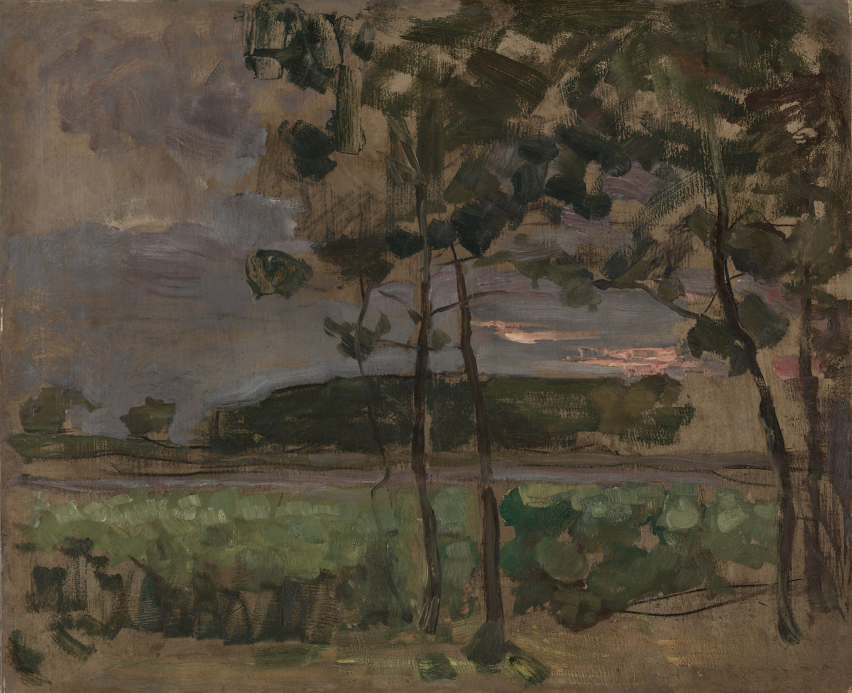 Piet Mondrian - Field with Young Trees in the Foreground