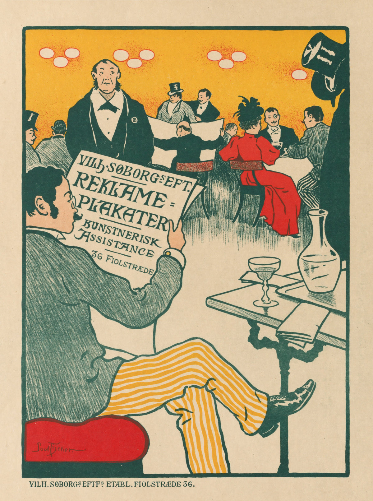 Paul Gustav Fischer - Masters of the Poster: Poster for Exhibition of Artistic Posters of Wilhelm Söborg