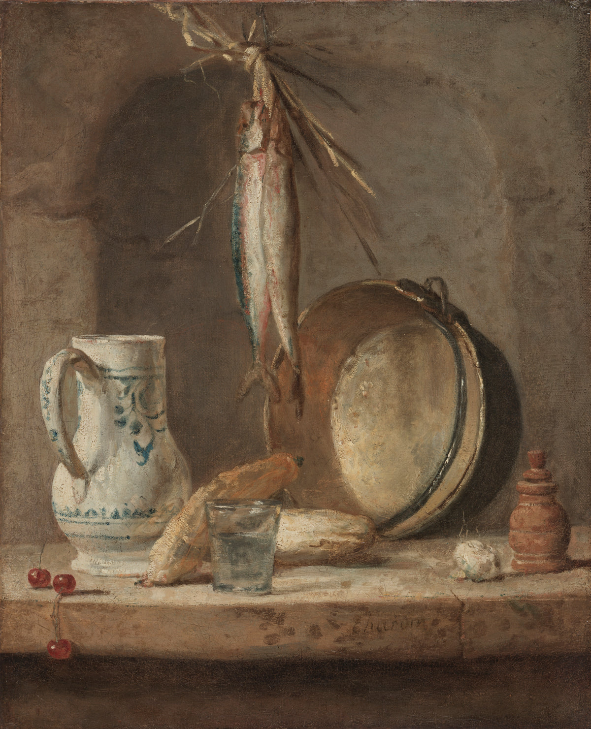 Jean-Siméon Chardin - Still Life with Herrings