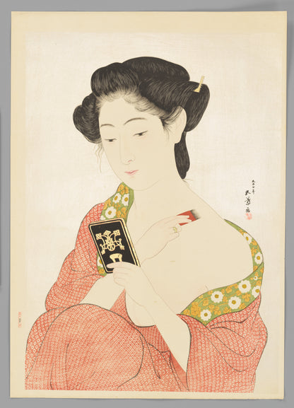 Hashiguchi Goyō - Woman Applying Makeup