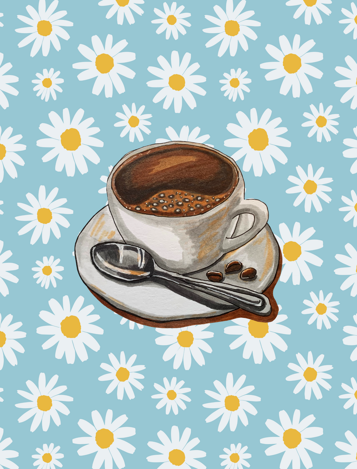 SENT Studio - Daisy Coffee - original artwork