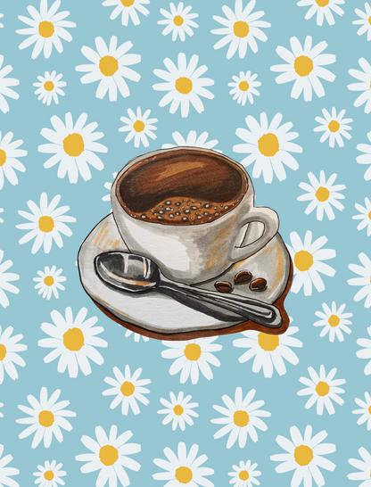 SENT Studio - Daisy Coffee - original artwork