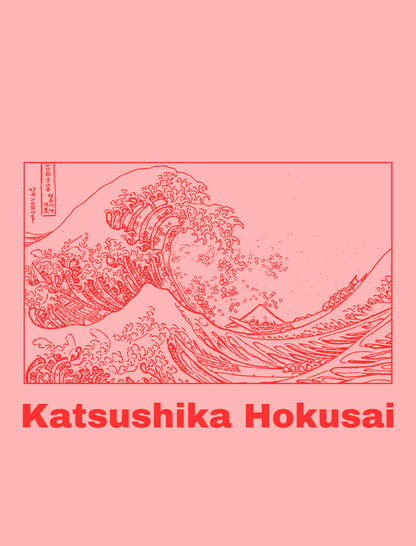 Katsushika Hokusai - The Great Wave (Study) - original artwork