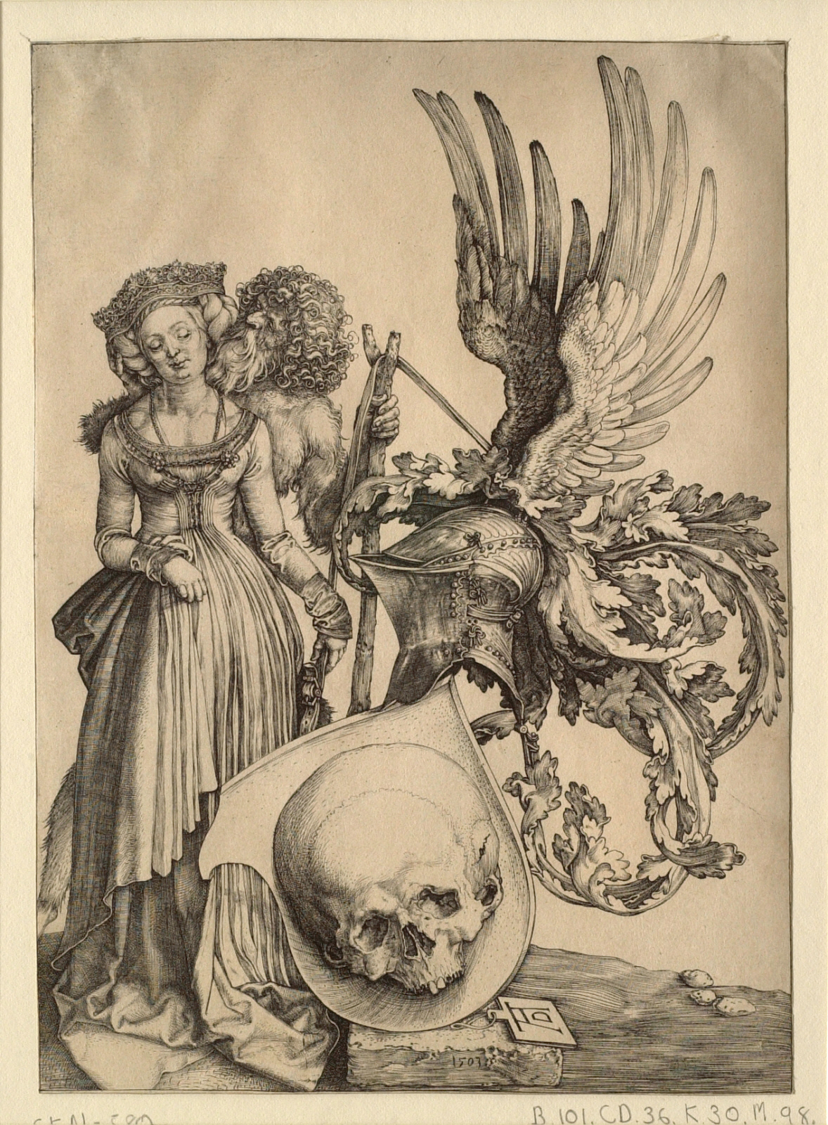 Albrecht Dürer - Coat of Arms with a Skull