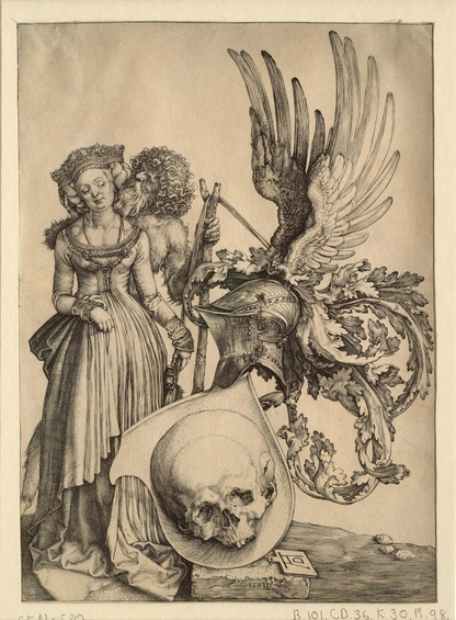 Albrecht Dürer - Coat of Arms with a Skull