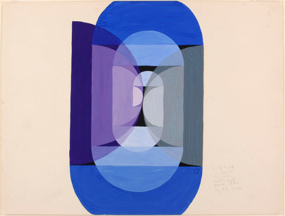 Joseph Schillinger - Blue Gray Violet Wheel (from series, the Mathematical Basis of the Arts)
