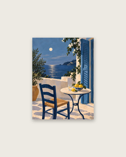 Jinna Jerre - Moonlit Mediterranean Terrace with Lemons