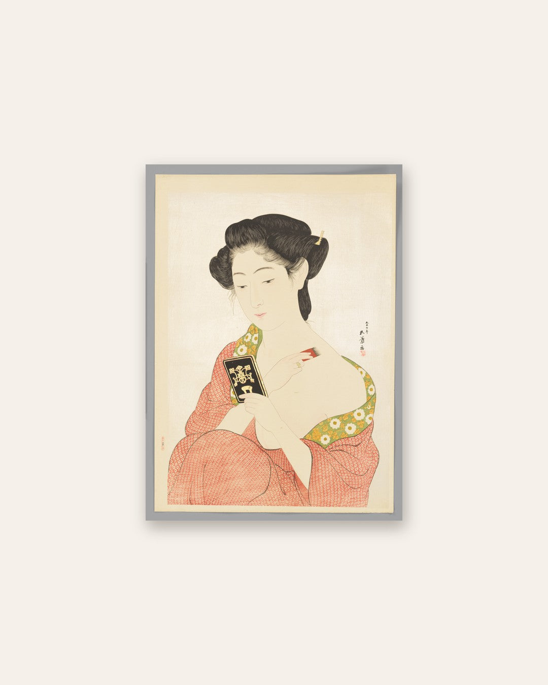 Hashiguchi Goyō - Woman Applying Makeup