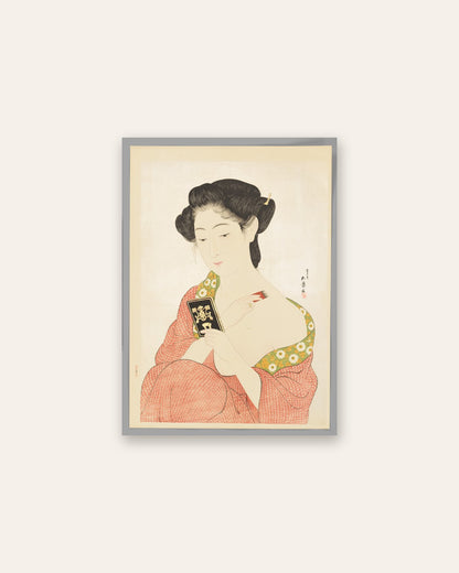 Hashiguchi Goyō - Woman Applying Makeup