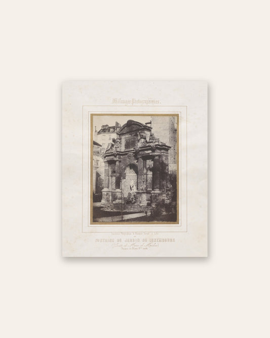 Charles Marville - Fontaine du Jardin du Luxembourg (grotte de Marie de Médécis)