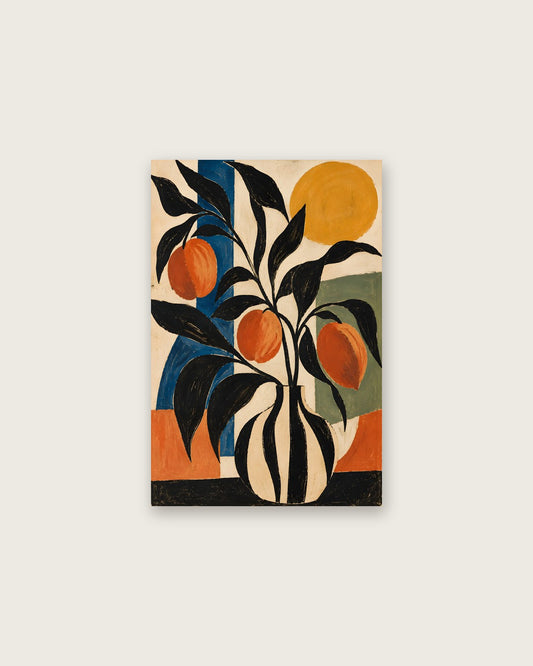 Faris Mcgee - A Vertical Painterly Poster Like Abstract Botani