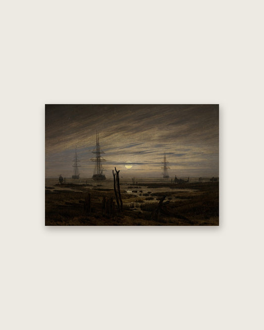 Caspar David Friedrich - Moonlit Harbour