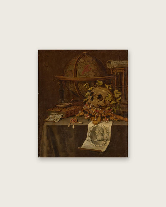 Edwaert Collier - Vanitas with Globe and Skull