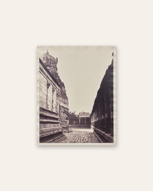 Captain Linnaeus Tripe - Perumal Temple Vimana from Corner of Court, Madurai
