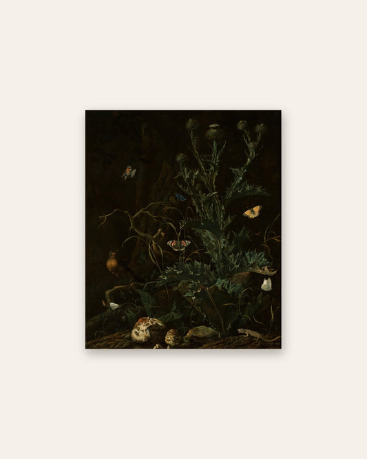 Abraham Jansz. Begeyn - Thistle and Butterflies
