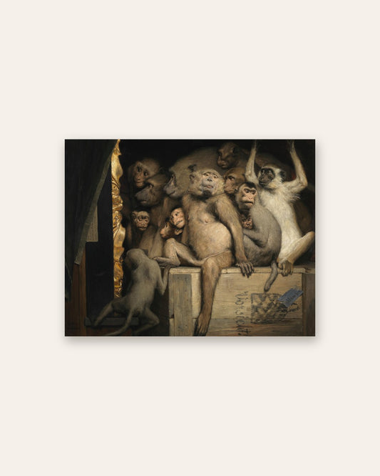 Gabriel von Max - Monkeys in a Crate