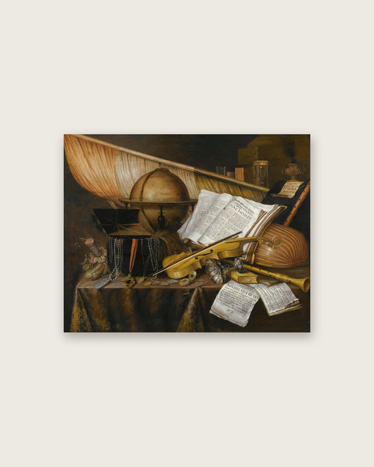 Edwaert Collier - Vanitas with Globe and Violin