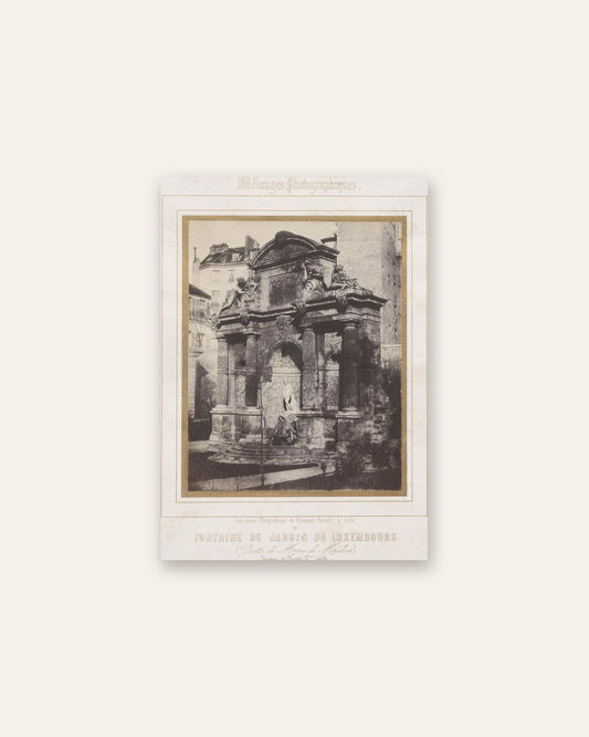 Charles Marville - Fontaine du Jardin du Luxembourg (grotte de Marie de Médécis)