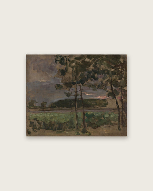 Piet Mondrian - Field with Young Trees in the Foreground