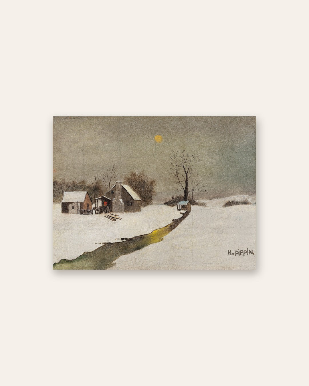Horace Pippin - Snowy Farmhouse