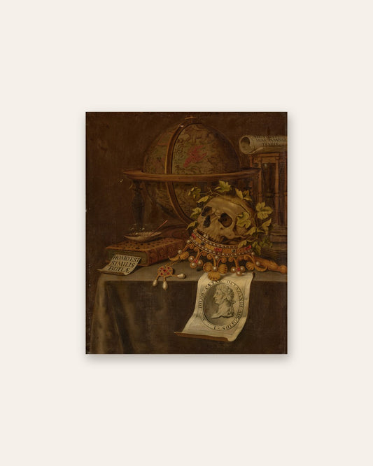 Edwaert Collier - Vanitas with Globe and Skull