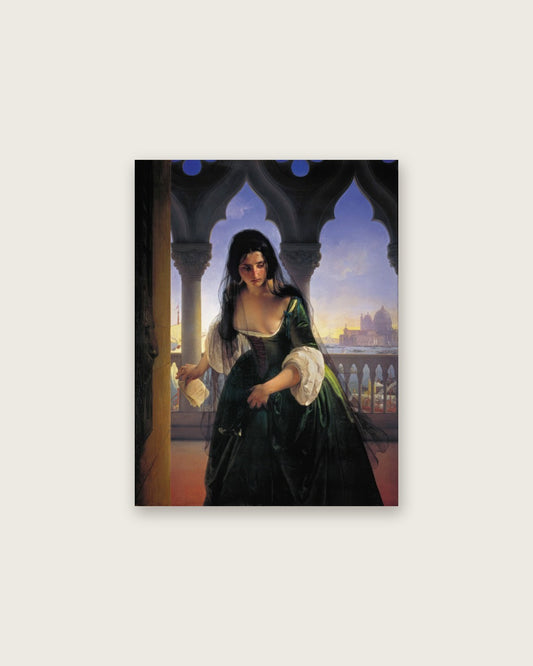 Francesco Hayez - Lady on a Venetian Balcony