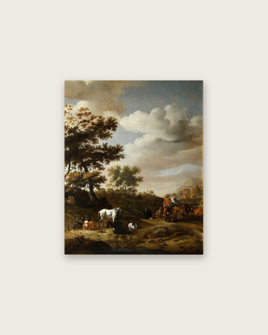 Abraham Jansz. Begeyn - Pastoral Landscape with a White Horse