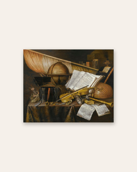 Edwaert Collier - Vanitas with Globe and Violin