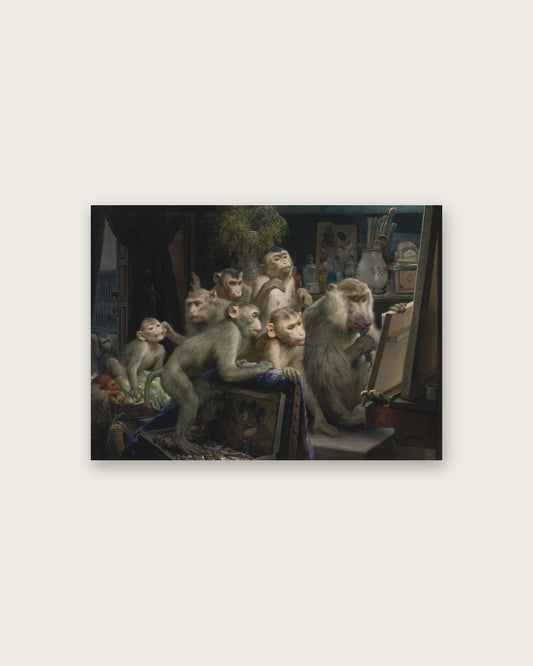Gabriel von Max - Monkeys in the Studio