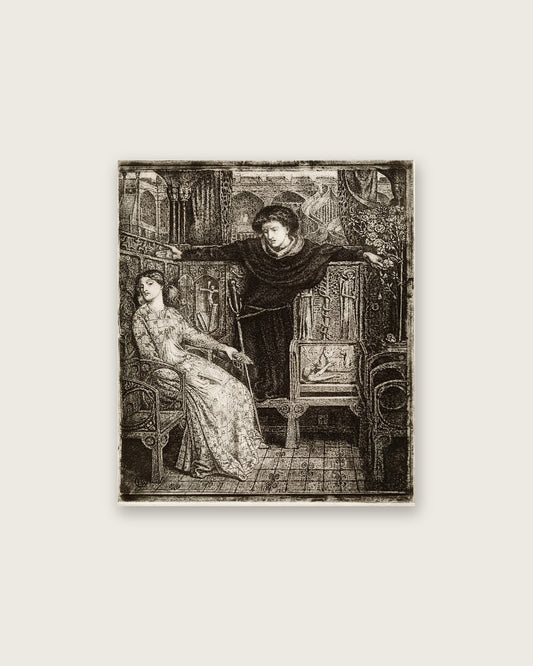 Dante Gabriel Rossetti - Couple in a Gothic Chamber