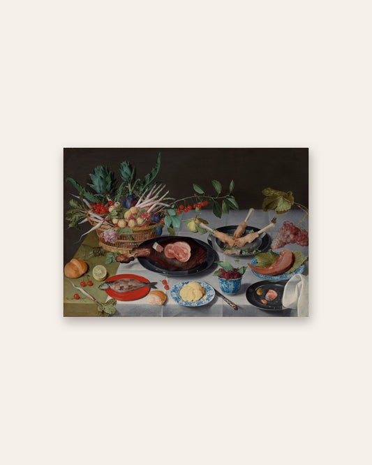 Jacob van Hulsdonck - Still Life with Meat, Fish, Vegetables, and Fruit