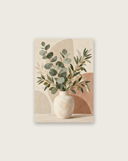 Jennet Hampsonn - Minimalist Eucalyptus and Olive Still Life