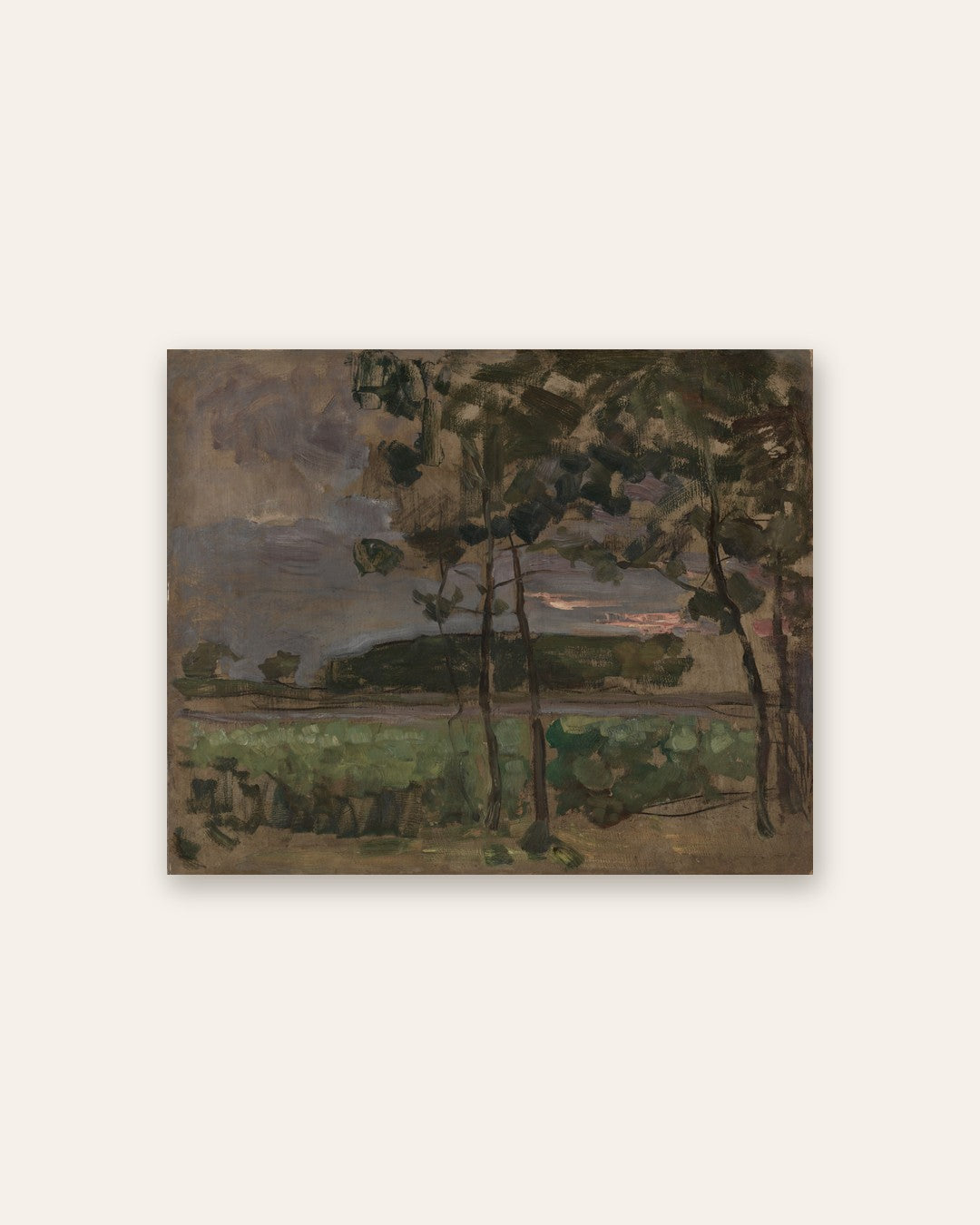 Piet Mondrian - Field with Young Trees in the Foreground