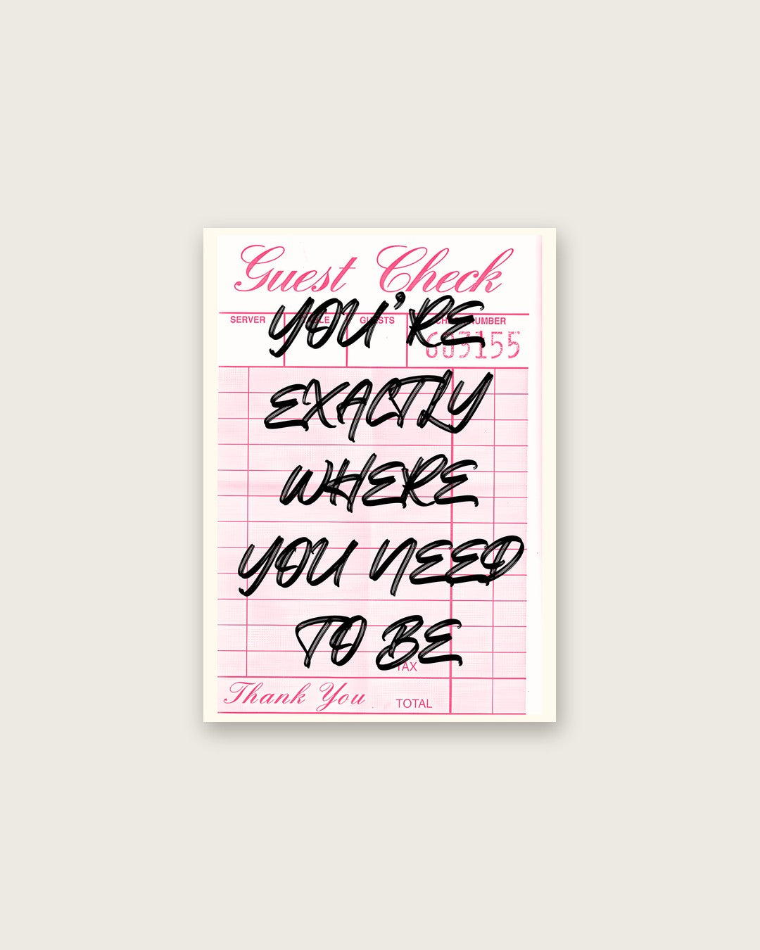 You're Exactly Where You Need to Be