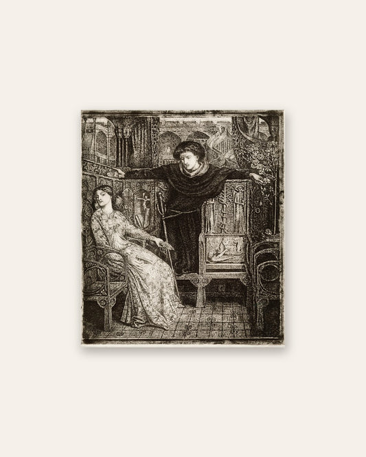 Dante Gabriel Rossetti - Couple in a Gothic Chamber