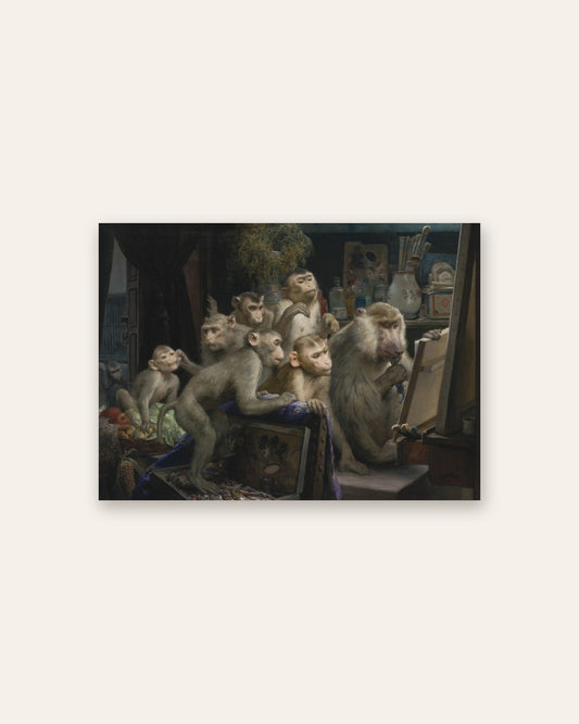 Gabriel von Max - Monkeys in the Studio