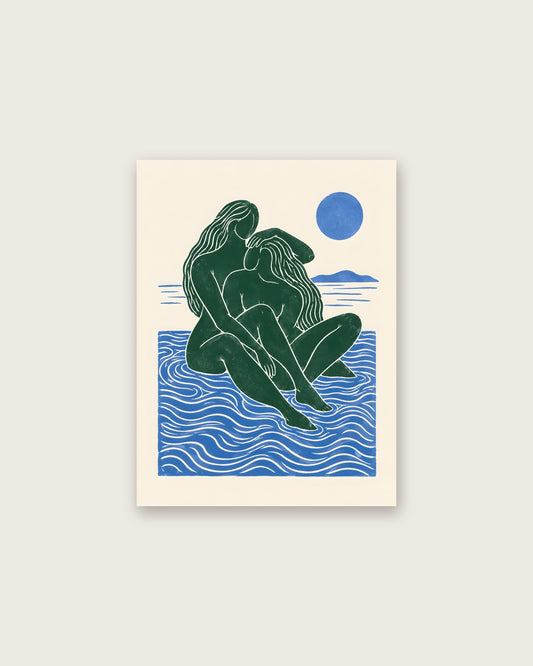 Yavr Johanssen - Entwined Swimmers in Blue Waters