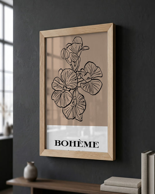 SENT Studio - Blooming Flowers Poster No. 8 - framed print in a styled room