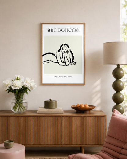 SENT Studio - Bohemian Poster No. 84 - framed print in a styled room