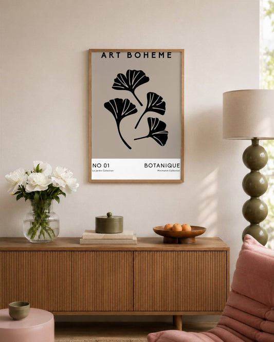 SENT Studio - Bohemian Poster No. 57 - framed print in a styled room