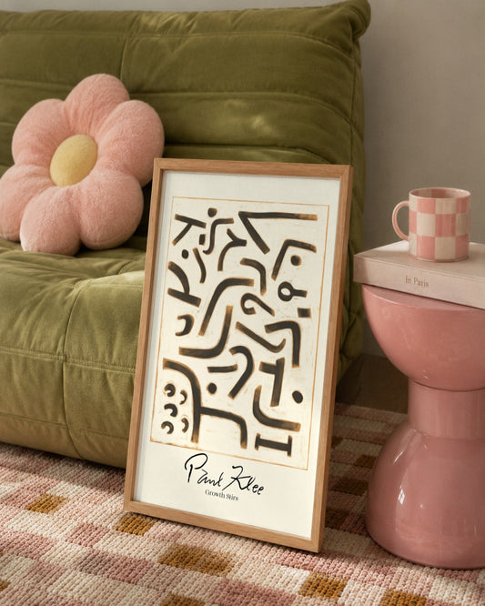 SENT Studio - Growth Stirs - framed print in a styled room