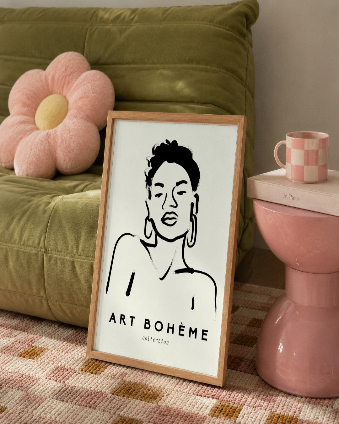 SENT Studio - Bohemian Poster No. 95 - framed print in a styled room