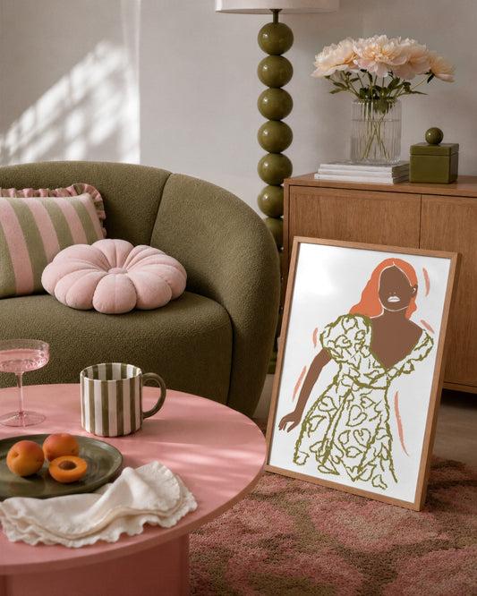 SENT Studio - Blooming Flowers Poster No. 56 - framed print in a styled room